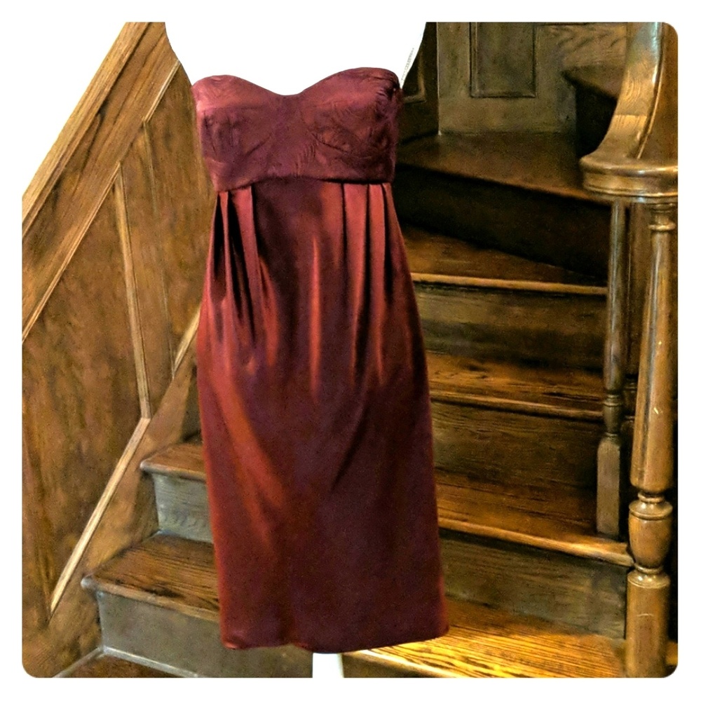Miguelina Silk Cocktail Dress (Strapless)